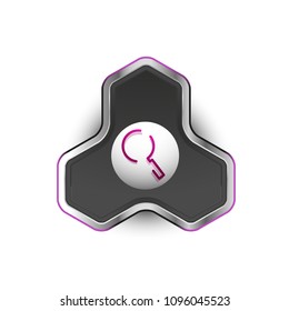 Search magnifyier web button, magnify icon. Modern magnifying glass sign, web site design or mobile app. Vector illustration