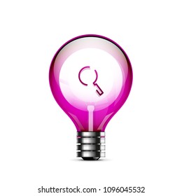 Search magnifyier web button, magnify icon. Modern magnifying glass sign, web site design or mobile app. Vector illustration