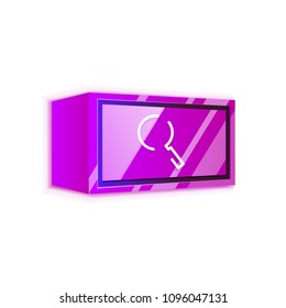 Search magnifyier web button, magnify icon. Modern magnifying glass sign, web site design or mobile app. Vector illustration