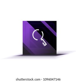 Botón web de la función de ampliación de búsqueda, icono de ampliación. Signo de lupa moderno, diseño de sitio web o aplicación móvil. Ilustración del vector