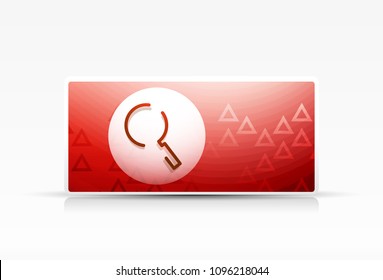 Search magnifyier web button, magnify icon. Modern magnifying glass sign, web site design or mobile app. Vector illustration
