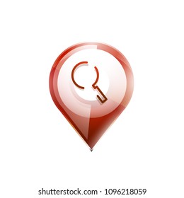 Search magnifyier web button, magnify icon. Modern magnifying glass sign, web site design or mobile app. Vector illustration