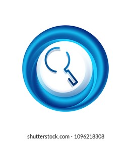 Search magnifyier web button, magnify icon. Modern magnifying glass sign, web site design or mobile app. Vector illustration