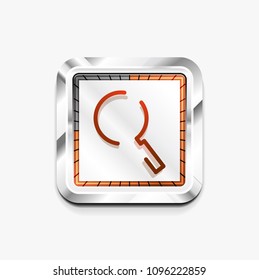 Botón web de la función de ampliación de búsqueda, icono de ampliación. Signo de lupa moderno, diseño de sitio web o aplicación móvil. Ilustración del vector