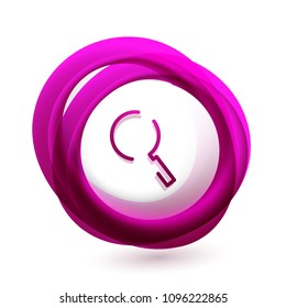 Search magnifyier web button, magnify icon. Modern magnifying glass sign, web site design or mobile app. Vector illustration