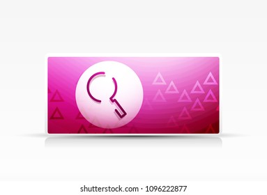 Search magnifyier web button, magnify icon. Modern magnifying glass sign, web site design or mobile app. Vector illustration