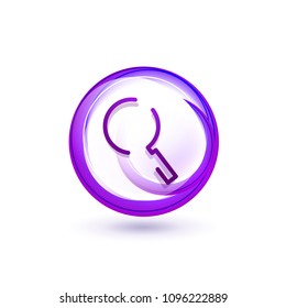 Botão da Web de aumento de pesquisa, ícone de aumento. Sinal de lupa moderno, design de site ou aplicativo móvel. Ilustração vetorial