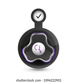 Search magnifyier web button, magnify icon. Modern magnifying glass sign, web site design or mobile app. Vector illustration