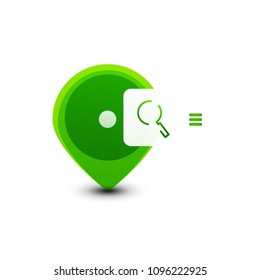 Durchsuchen Sie den prächtigeren Web-Button, vergrößern Sie das Symbol. Modernes Lupenschild, Webdesign oder mobile App. Vektorgrafik