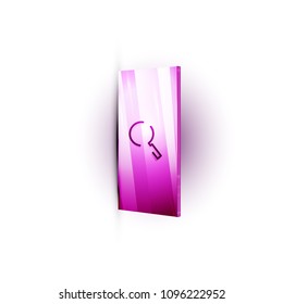 Botón web de la función de ampliación de búsqueda, icono de ampliación. Signo de lupa moderno, diseño de sitio web o aplicación móvil. Ilustración del vector