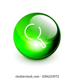 Search magnifyier web button, magnify icon. Modern magnifying glass sign, web site design or mobile app. Vector illustration