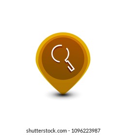 Botón web de la función de ampliación de búsqueda, icono de ampliación. Signo de lupa moderno, diseño de sitio web o aplicación móvil. Ilustración del vector