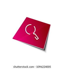 Search magnifyier web button, magnify icon. Modern magnifying glass sign, web site design or mobile app. Vector illustration