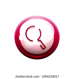Search magnifyier web button, magnify icon. Modern magnifying glass sign, web site design or mobile app. Vector illustration