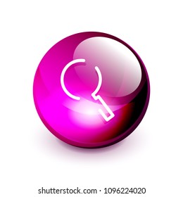 Search magnifyier web button, magnify icon. Modern magnifying glass sign, web site design or mobile app. Vector illustration