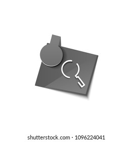 Search magnifyier web button, magnify icon. Modern magnifying glass sign, web site design or mobile app. Vector illustration