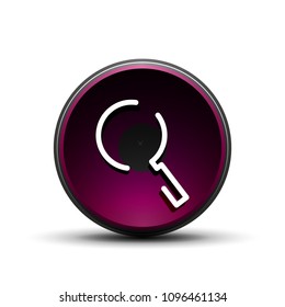 Search magnifyier web button, magnify icon. Modern magnifying glass sign, web site design or mobile app. Vector illustration