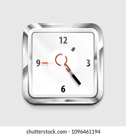 Search magnifyier web button, magnify icon. Modern magnifying glass sign, web site design or mobile app. Vector illustration