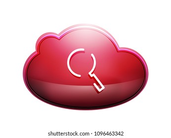 Search magnifyier web button, magnify icon. Modern magnifying glass sign, web site design or mobile app. Vector illustration