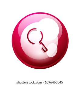 Search magnifyier web button, magnify icon. Modern magnifying glass sign, web site design or mobile app. Vector illustration