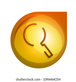 Search magnifyier web button, magnify icon. Modern magnifying glass sign, web site design or mobile app. Vector illustration