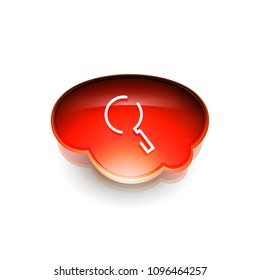 Search magnifyier web button, magnify icon. Modern magnifying glass sign, web site design or mobile app. Vector illustration