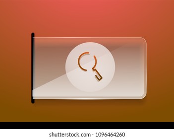 Search magnifyier web button, magnify icon. Modern magnifying glass sign, web site design or mobile app. Vector illustration