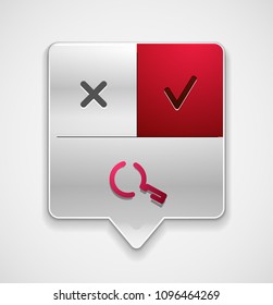 Search magnifyier web button, magnify icon. Modern magnifying glass sign, web site design or mobile app. Vector illustration