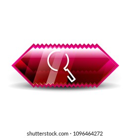 Search magnifyier web button, magnify icon. Modern magnifying glass sign, web site design or mobile app. Vector illustration