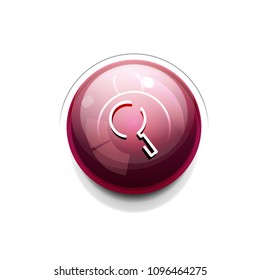 Search magnifyier web button, magnify icon. Modern magnifying glass sign, web site design or mobile app. Vector illustration