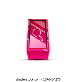 Botón web de la función de ampliación de búsqueda, icono de ampliación. Signo de lupa moderno, diseño de sitio web o aplicación móvil. Ilustración del vector