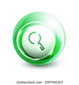 Botón web de la función de ampliación de búsqueda, icono de ampliación. Signo de lupa moderno, diseño de sitio web o aplicación móvil. Ilustración del vector