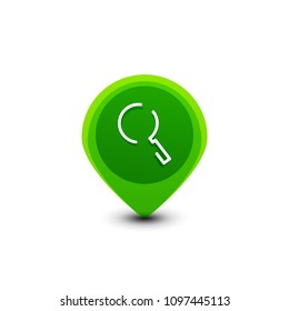 Search magnifyier web button, magnify icon. Modern magnifying glass sign, web site design or mobile app. Vector illustration