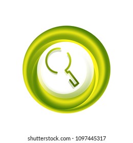 Botón web de la función de ampliación de búsqueda, icono de ampliación. Signo de lupa moderno, diseño de sitio web o aplicación móvil. Ilustración del vector