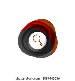 Botón web de la función de ampliación de búsqueda, icono de ampliación. Signo de lupa moderno, diseño de sitio web o aplicación móvil. Ilustración del vector