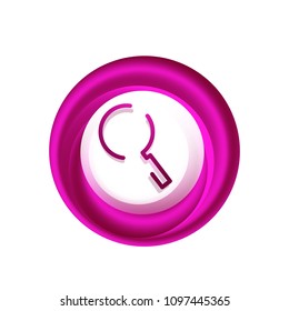 Search magnifyier web button, magnify icon. Modern magnifying glass sign, web site design or mobile app. Vector illustration