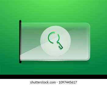 Botón web de la función de ampliación de búsqueda, icono de ampliación. Signo de lupa moderno, diseño de sitio web o aplicación móvil. Ilustración del vector
