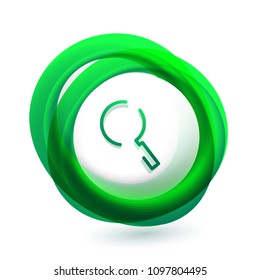 Search magnifyier web button, magnify icon. Modern magnifying glass sign, web site design or mobile app. Vector illustration