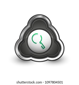 Botón web de la función de ampliación de búsqueda, icono de ampliación. Signo de lupa moderno, diseño de sitio web o aplicación móvil. Ilustración del vector