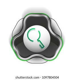 Botón web de la función de ampliación de búsqueda, icono de ampliación. Signo de lupa moderno, diseño de sitio web o aplicación móvil. Ilustración del vector