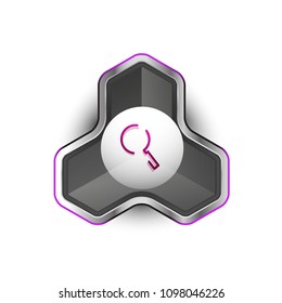 Search magnifyier web button, magnify icon. Modern magnifying glass sign, web site design or mobile app. Vector illustration