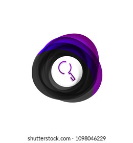 Botão da Web de aumento de pesquisa, ícone de aumento. Sinal de lupa moderno, design de site ou aplicativo móvel. Ilustração vetorial