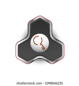 Search magnifyier web button, magnify icon. Modern magnifying glass sign, web site design or mobile app. Vector illustration