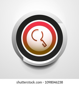 Search magnifyier web button, magnify icon. Modern magnifying glass sign, web site design or mobile app. Vector illustration