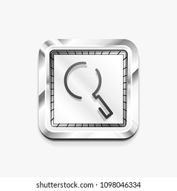 Search magnifyier web button, magnify icon. Modern magnifying glass sign, web site design or mobile app. Vector illustration