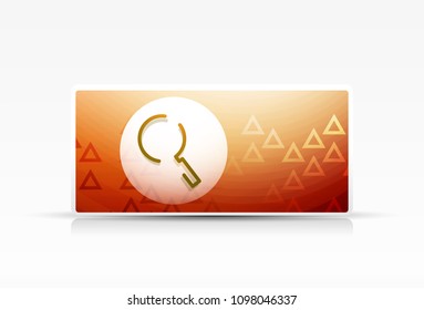 Search magnifyier web button, magnify icon. Modern magnifying glass sign, web site design or mobile app. Vector illustration