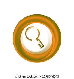 Search magnifyier web button, magnify icon. Modern magnifying glass sign, web site design or mobile app. Vector illustration