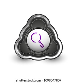 Search magnifyier web button, magnify icon. Modern magnifying glass sign, web site design or mobile app. Vector illustration
