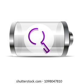 Botón web de la función de ampliación de búsqueda, icono de ampliación. Signo de lupa moderno, diseño de sitio web o aplicación móvil. Ilustración del vector