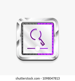 Search magnifyier web button, magnify icon. Modern magnifying glass sign, web site design or mobile app. Vector illustration